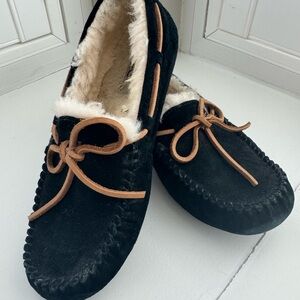 UGG Black Suede Moccasins